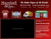 Tablet Screenshot of marshallsign.com
